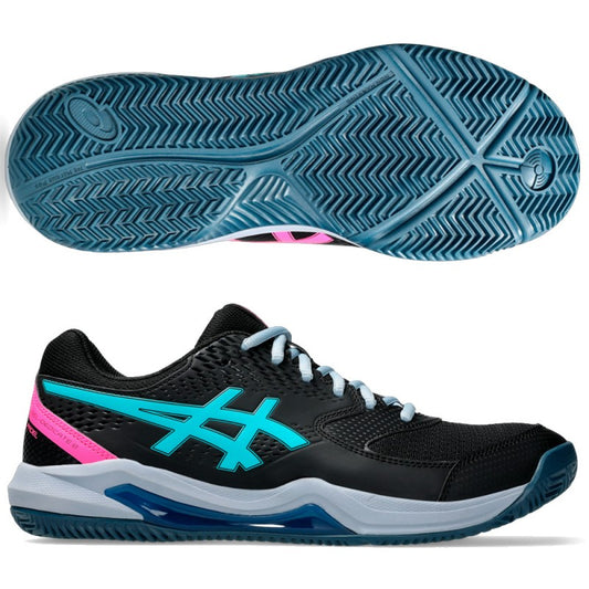 Asics Gel Dedicate 8 Padel Black Energy Aqua 2025 Padel Shoes